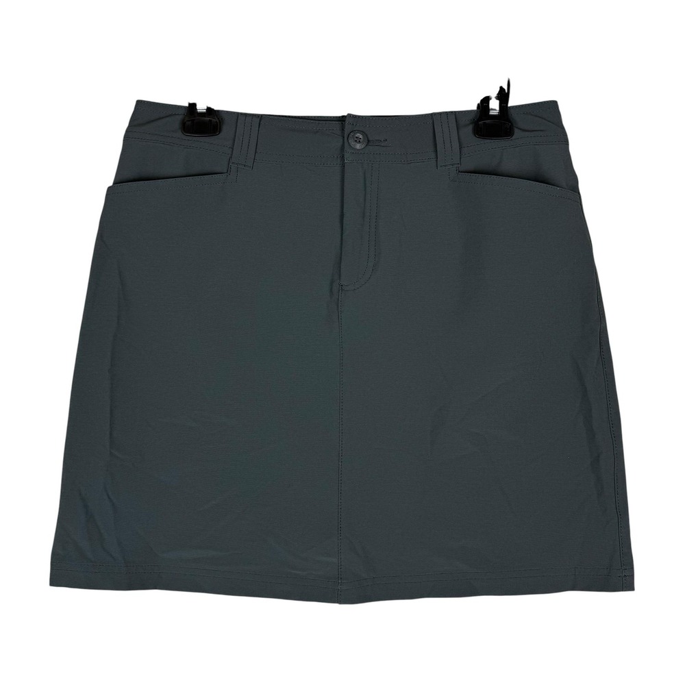 Eddie Bauer Skirt Womens 4 Gray Nylon Microfiber Straight Short Casual Travel